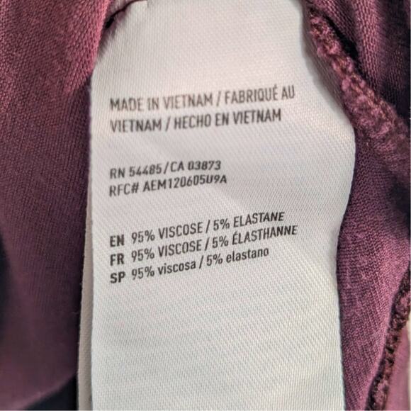 American Eagle Soft & Sexy L Purple Long Sleeve Strappy Viscose Stretch Top - Picture 3 of 5